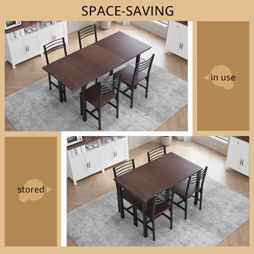 Extendable 5-Piece Dining Table Set with 4 Chairs Q801894