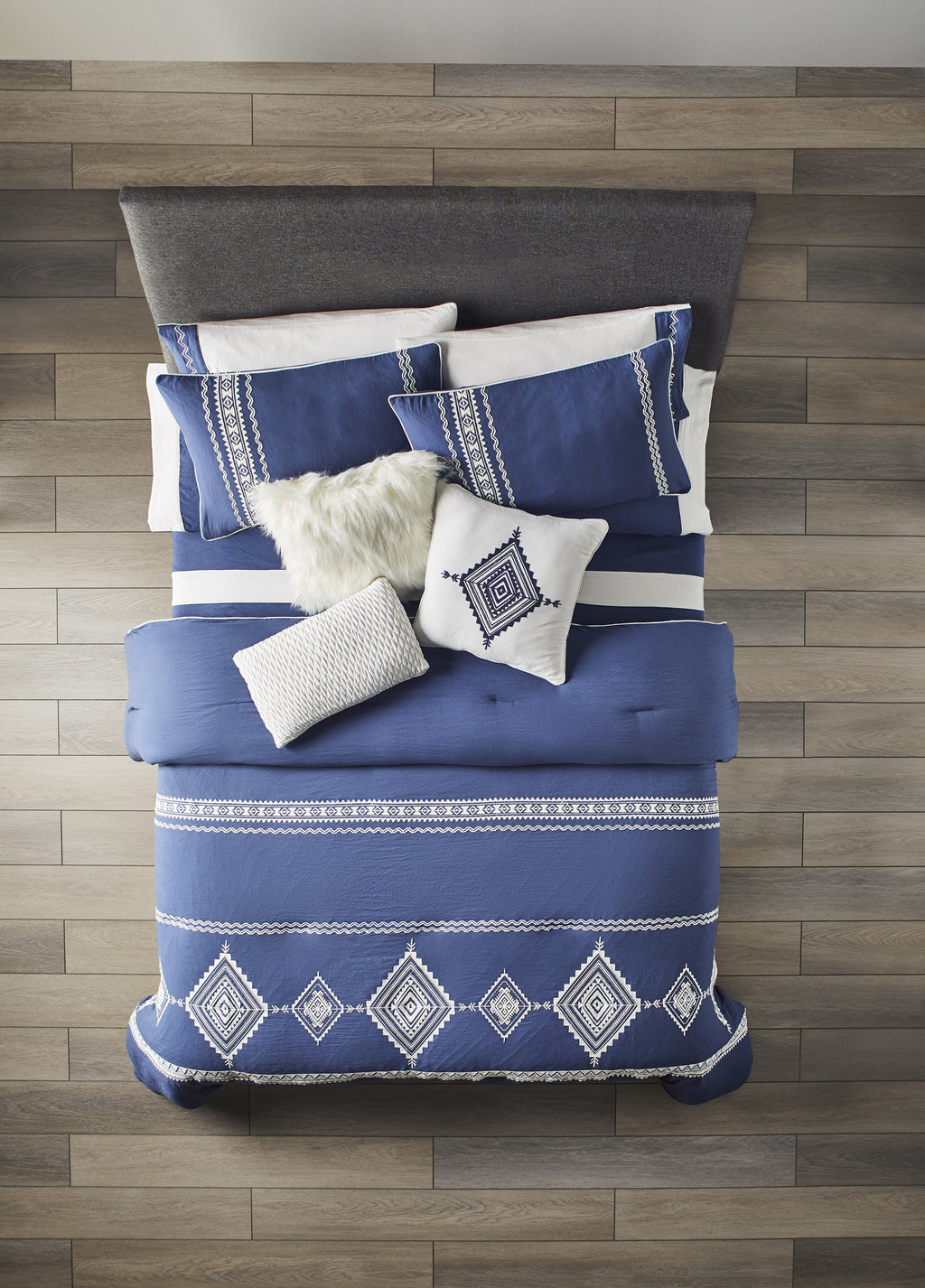 Navy 12-Piece Full Comforter Set with Sheets R74032