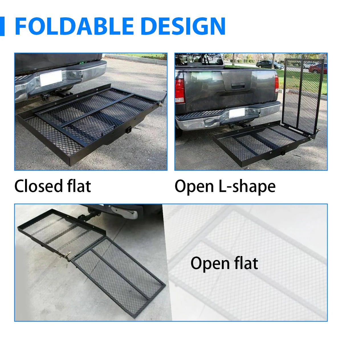 Folding Hitch Cargo Carrier Rack 500LBS J477