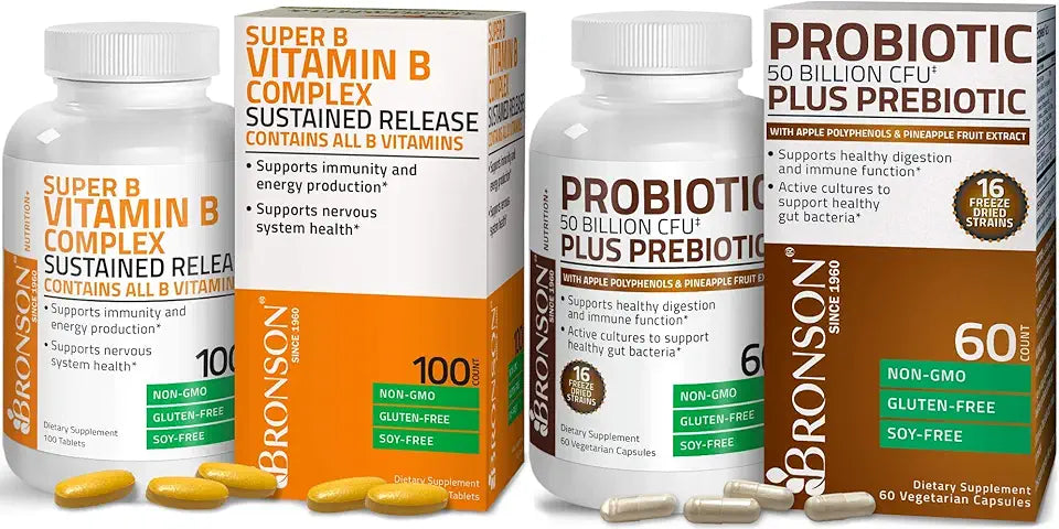 Probiotic 50 Billion CFU Prebiotic Vitamin B Complex N8968