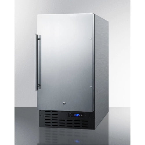 18 in. Compact Refrigerator - Stainless Steel U74978