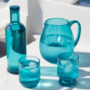 Water Glass Set 6 Pcs Turquoise S361683
