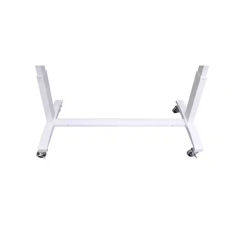 46 in. W White Adjustable Height Worktable with 2-Drawers B389