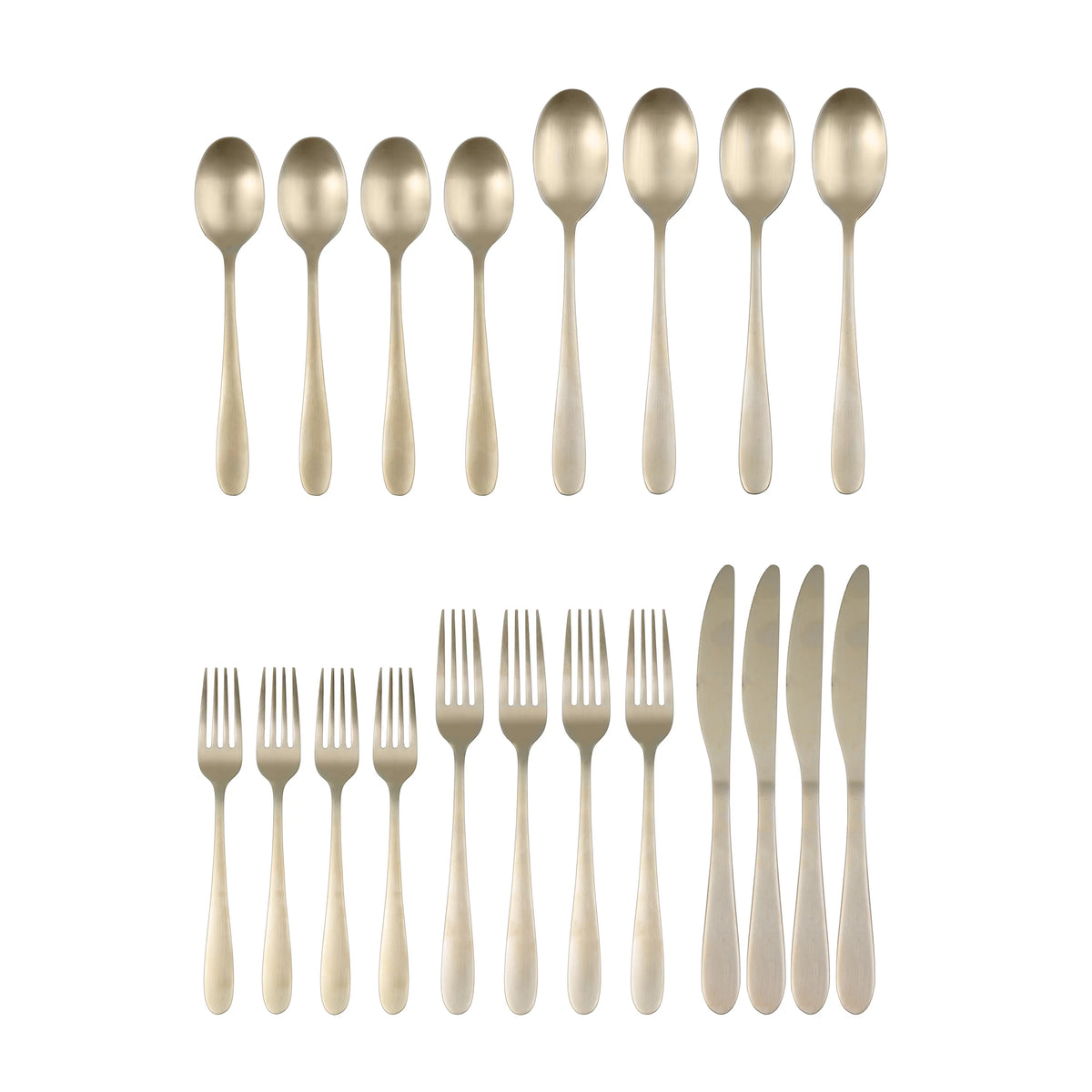 Champagne Satin 20-Piece Flatware Set B448
