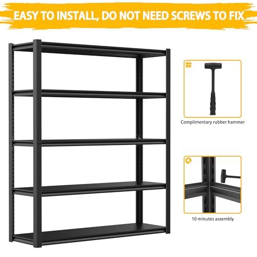 Heavy Duty 5-Tier Metal Standing Shelf Units Q42556