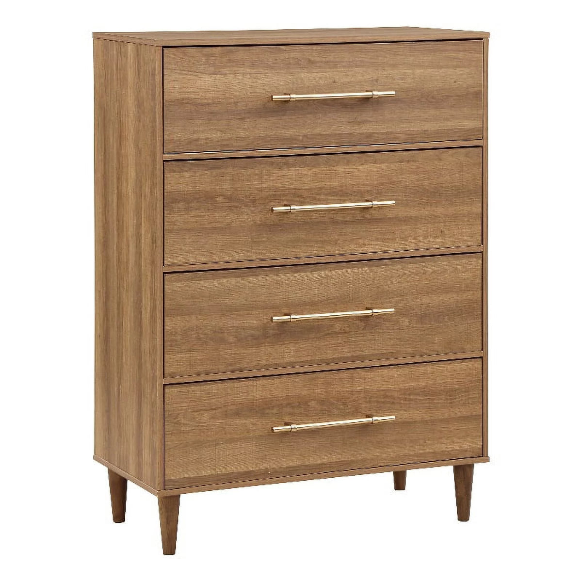 Light Oak Farmhouse Wood 4-Drawer Chest U1291