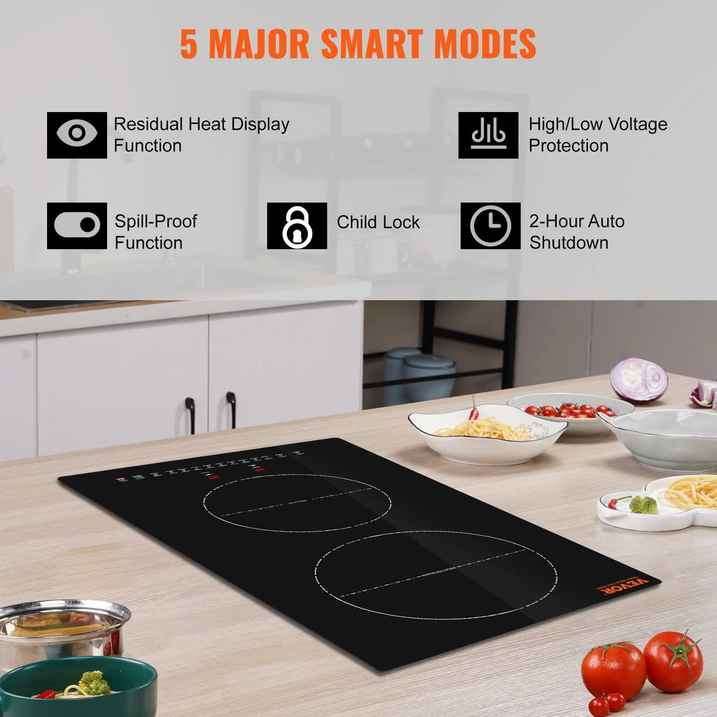 12'' 2 Burner Electric Induction Cooktop D265474