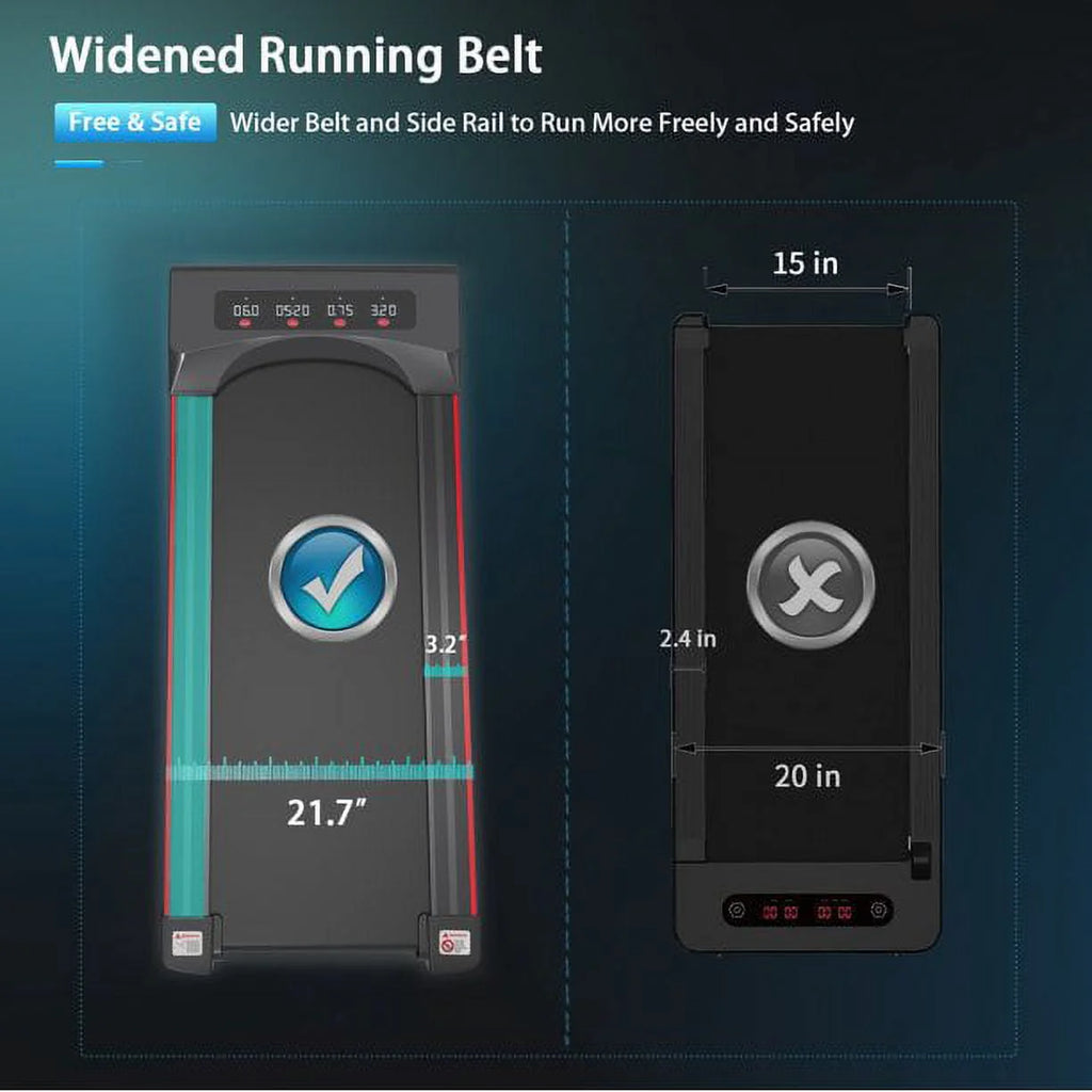 2 in 1 Under Desk Treadmill with Remote Control M7778