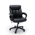 Black Leather Executive Office Chair with Arms I72169