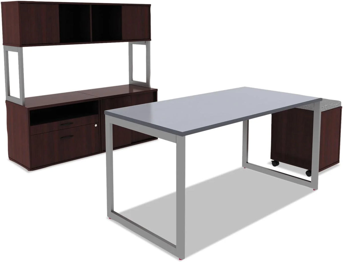 2-Drawer Low File Cabinet Credenza - Mahogany F147808