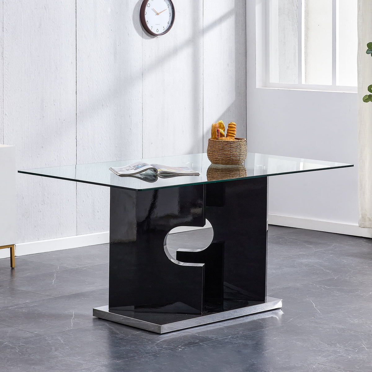 Rectangular Glass Dining Table for 6-8 G609