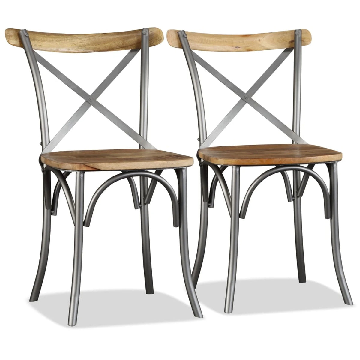 2 Piece Mango Wood Dining Chairs U463
