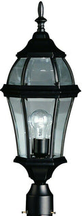 1 Light Black Outdoor Post Mount Lantern E8121