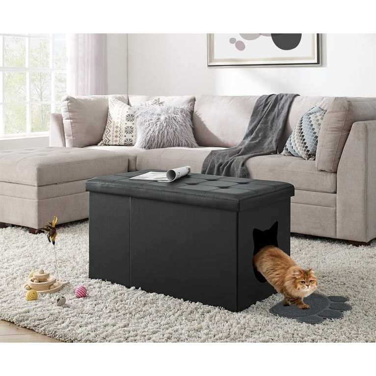 Cat Litter Box Enclosure Bench Ottoman B576877