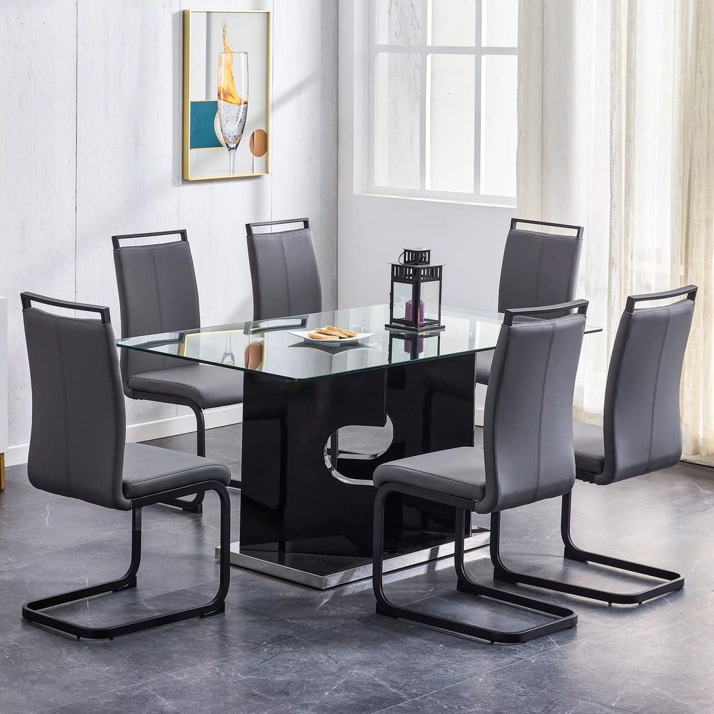 Rectangular Glass Dining Table for 6-8 G609