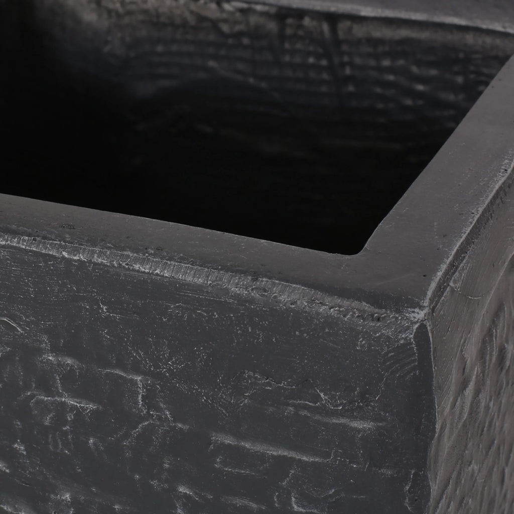Square Gray Concrete Planter D17399