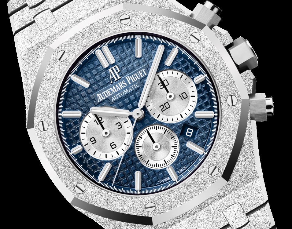 Frosted Gold Chronograph Blue Dial 41mm J7925