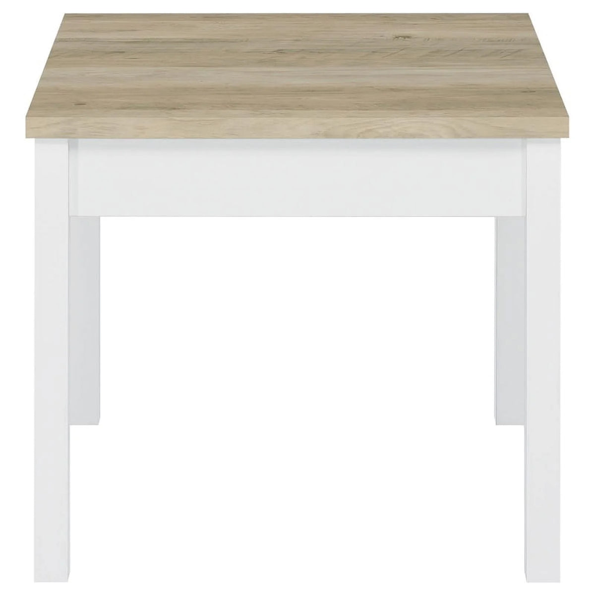 3-piece Pine and White Wood Coffee Table Set U9700