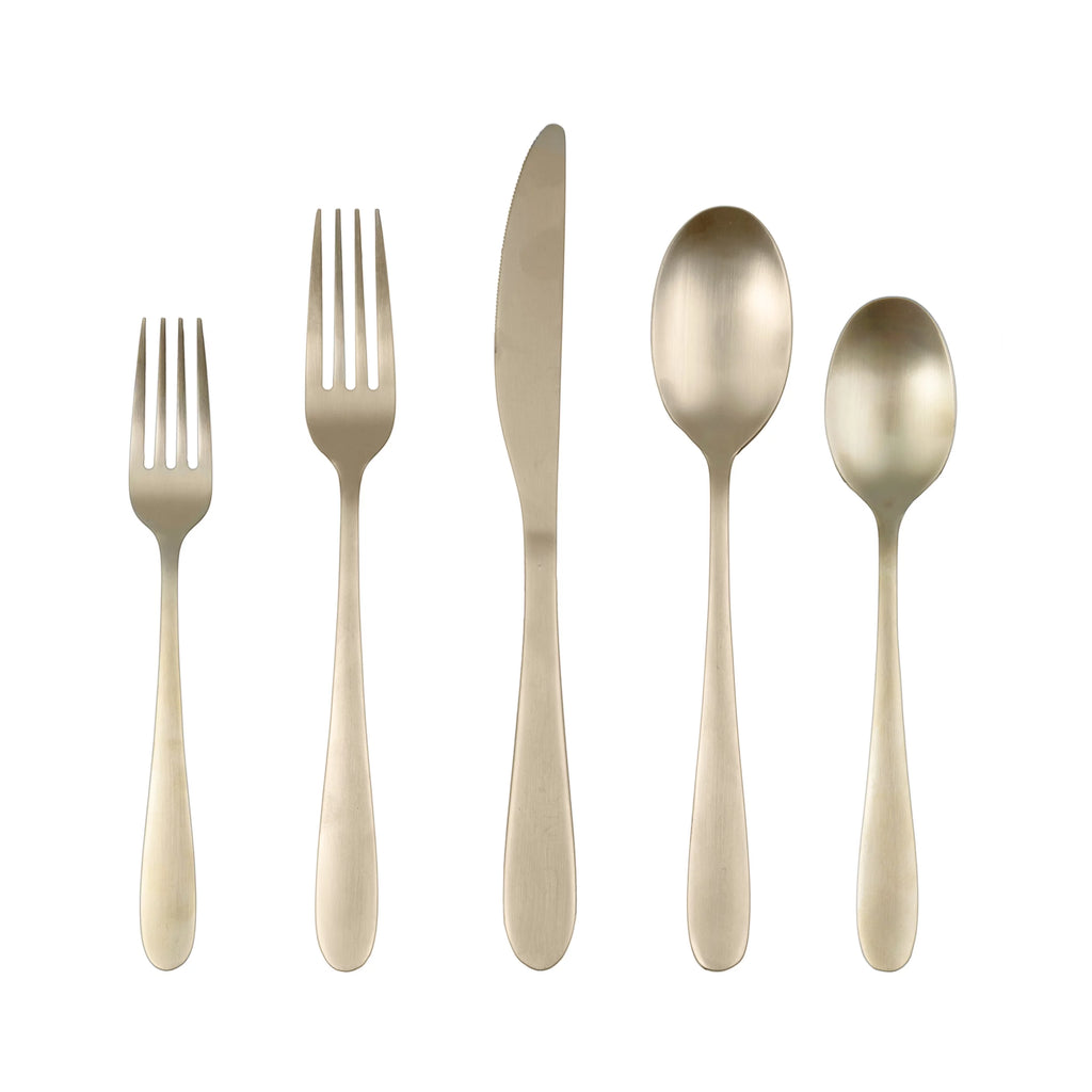 Champagne Satin 20-Piece Flatware Set B448