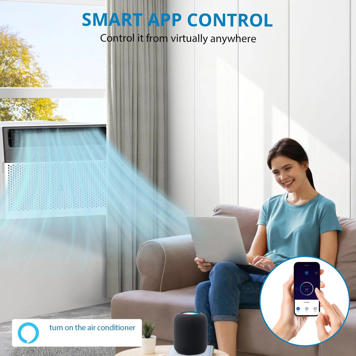 6000 BTU Window Air Conditioner with Remote Control C748915