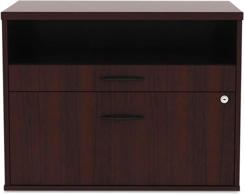 2-Drawer Low File Cabinet Credenza - Mahogany F147808