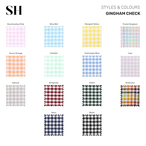 100% Pure Linen Checkered Tablecloth 60 x 132 Inch P11706