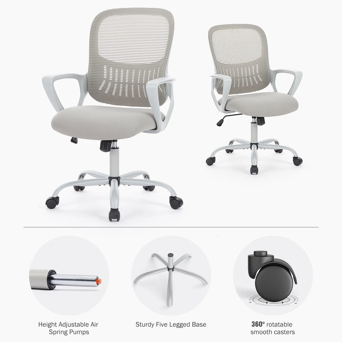 Ergonomic Mesh Office Chair with Lumbar Support N75408