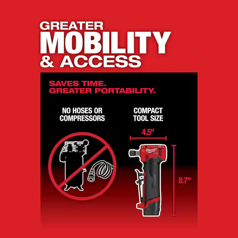 12-Volt Lithium-Ion Cordless Right Angle Die Grinder Kit with Right Angle Drill D58441