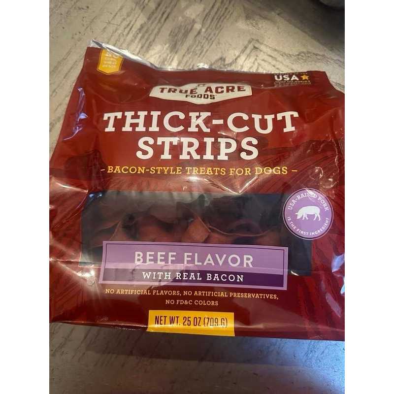 Thick Cut Strips with Real Bacon Dog Treats C70702
