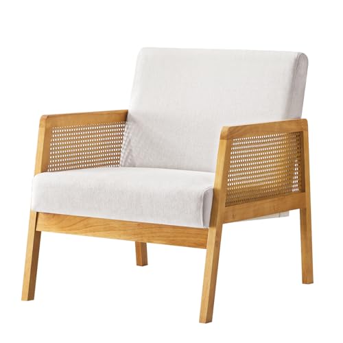 Linen Fabric Accent Chair Set of 2 Beige G85612