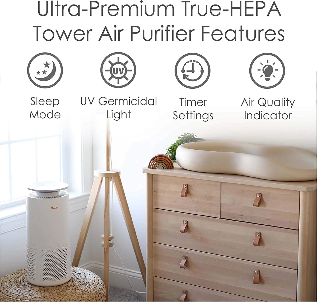 Air Purifier with True HEPA Filter Y88968
