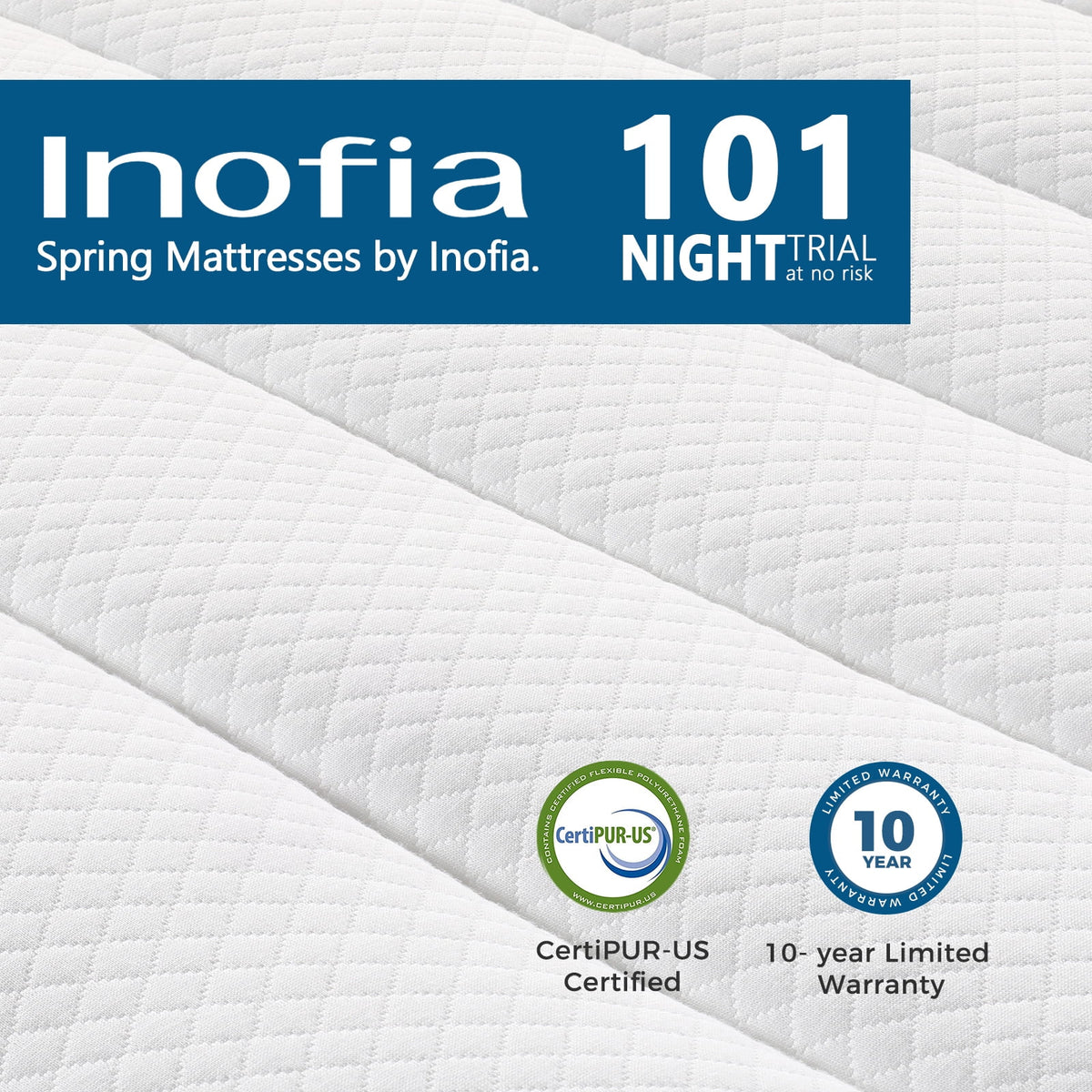 10 inch Hybrid Twin Size Memory Foam Mattress N44422