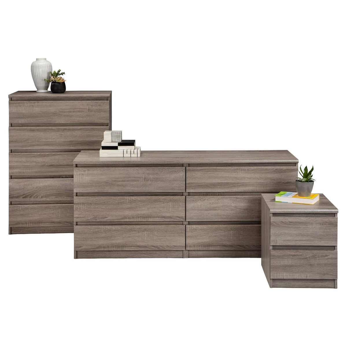 White High Gloss 6 Drawer Engineered Wood Dresser H4761