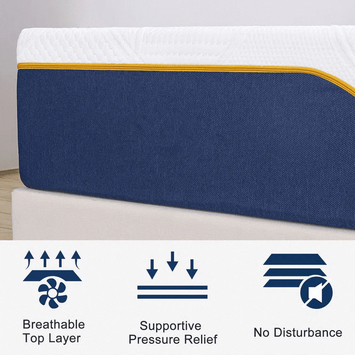 8 inch Twin Size Medium Gel Memory Foam Mattress D9175