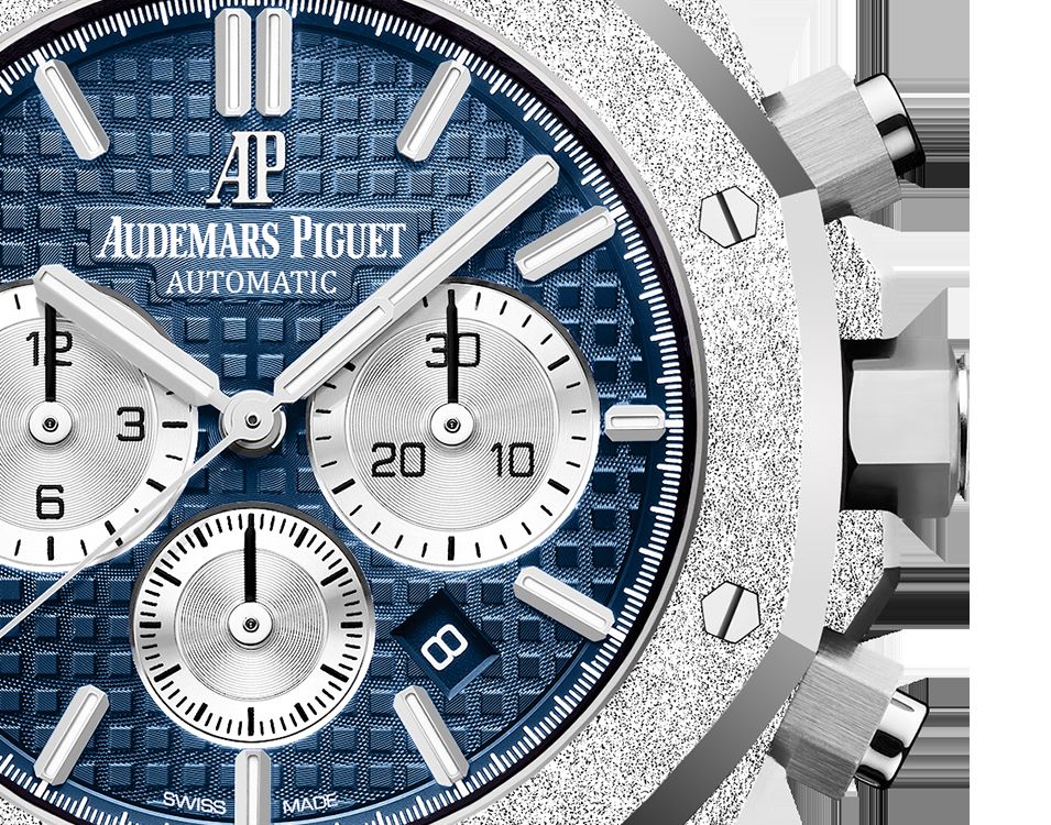 Frosted Gold Chronograph Blue Dial 41mm J7925