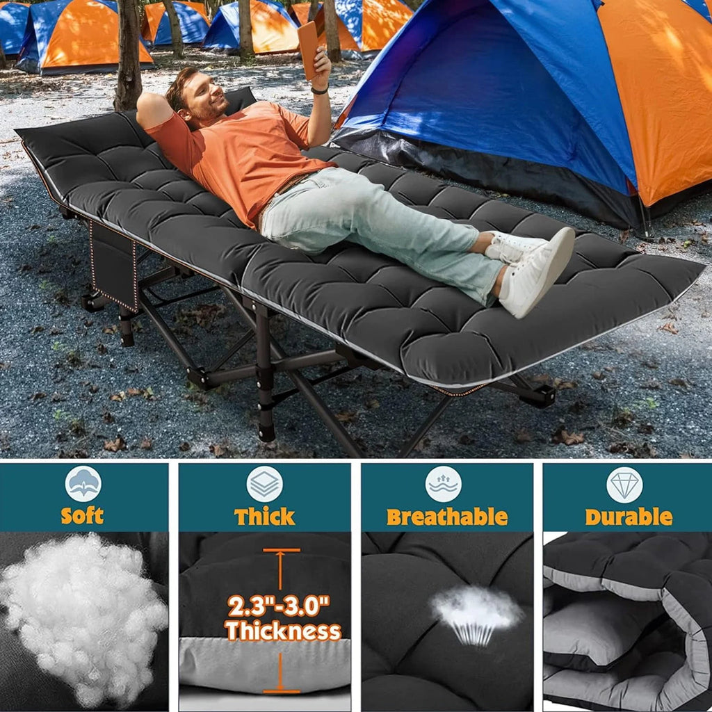 Folding Camping Cot 2 Pack with Carry Bag Z907006