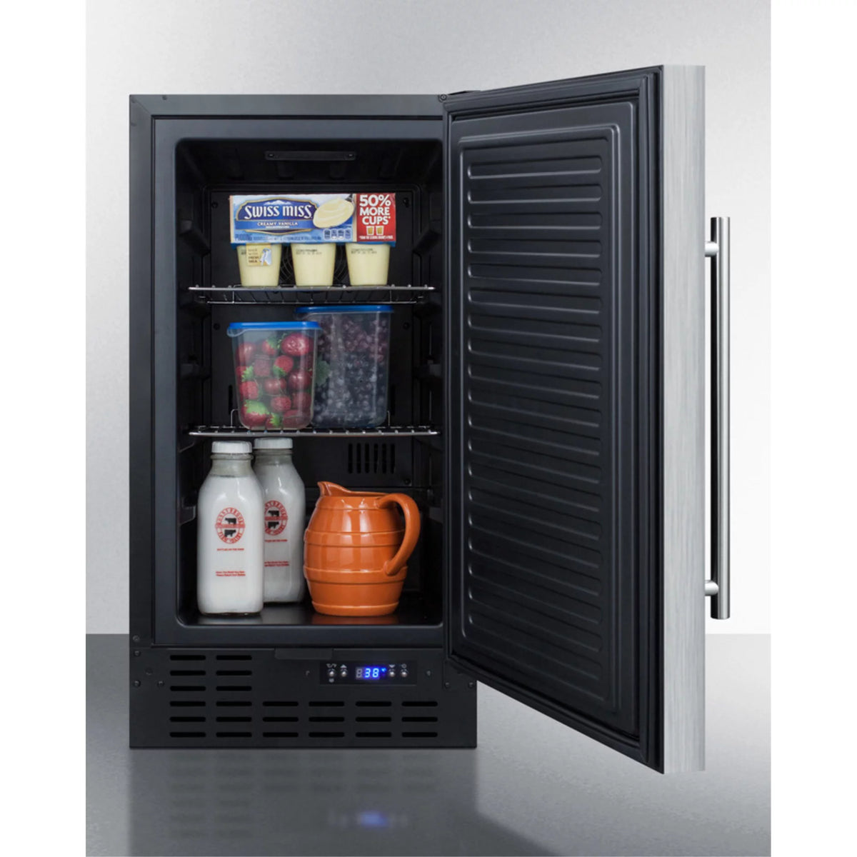 18 in. Compact Refrigerator - Stainless Steel U74978
