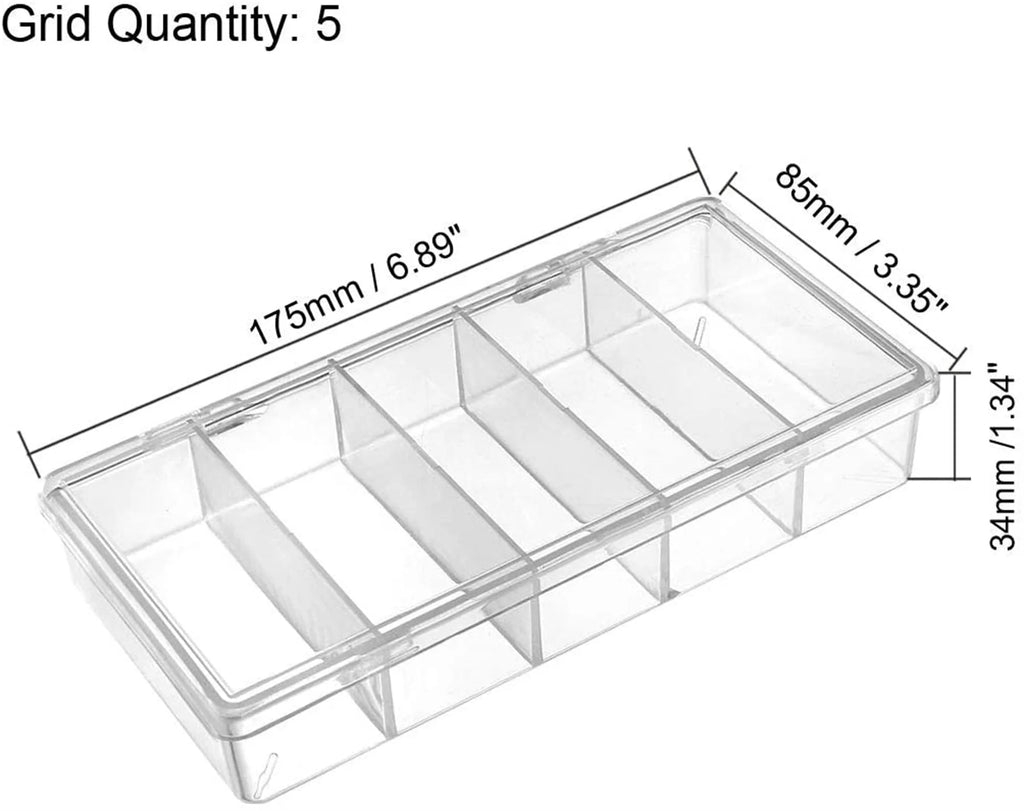 Component Storage Box 5 Grids Electronic Component Containers C2863