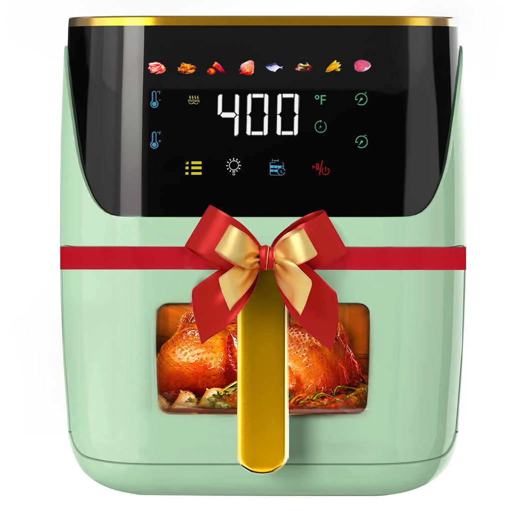 Air Fryer Large 8.5 QT White 8 in 1 Touch Screen Visible Window 1750W P921094