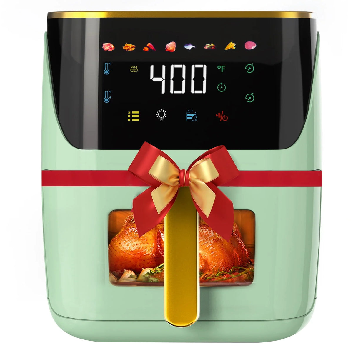 Air Fryer Large 8.5 QT White 8 in 1 Touch Screen Visible Window 1750W P921094
