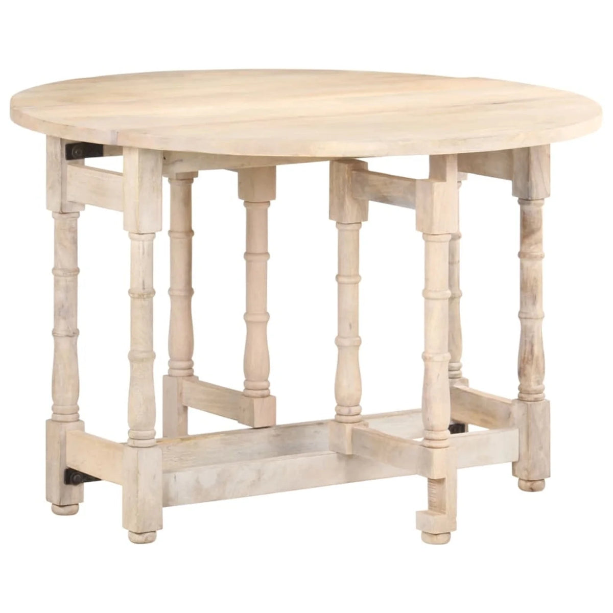 Round Solid Mango Wood Dining Table C129724