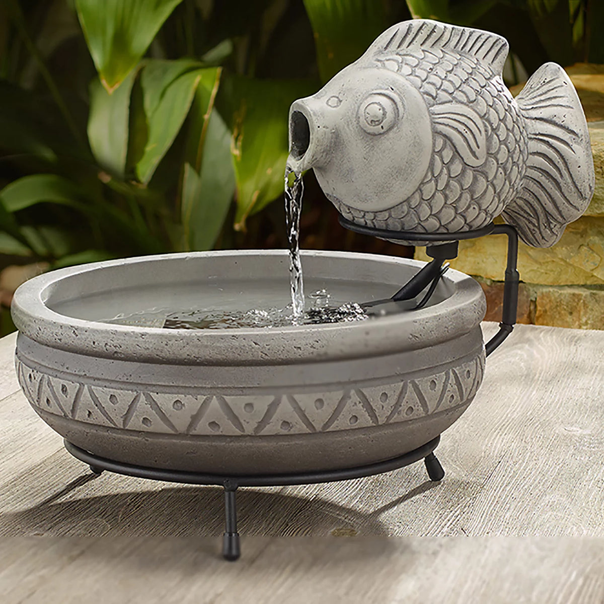 Solar Fish Fountain L82551