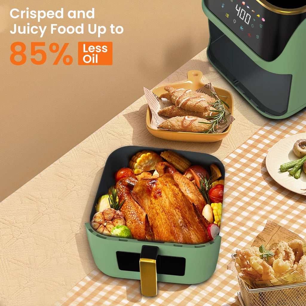 Air Fryer Large 8.5 QT White 8 in 1 Touch Screen Visible Window 1750W P921094