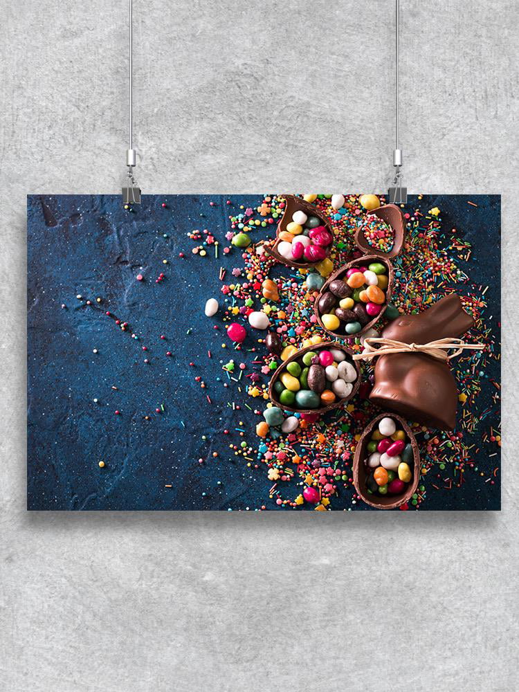 Chocolate Easter Eggs And Sweets Poster L3683
