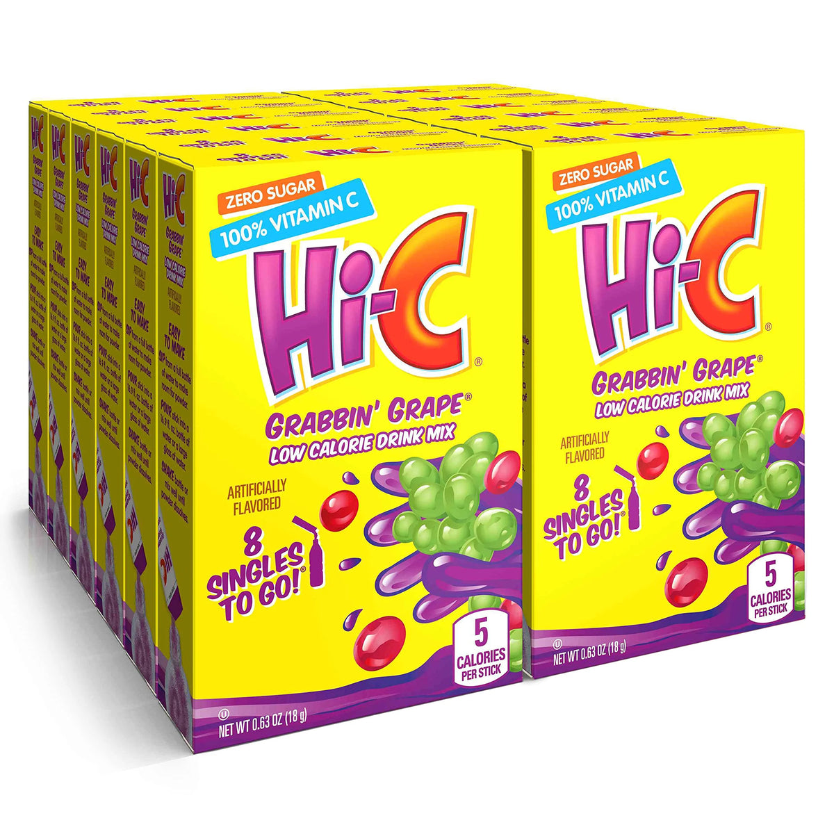 Grape Zero Sugar Powdered Drink Mix 8 Count Pack Of 12 X847