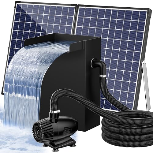 24 Inch Stainless Steel Pond Waterfall Spillway with 1200GPH Pump D6132