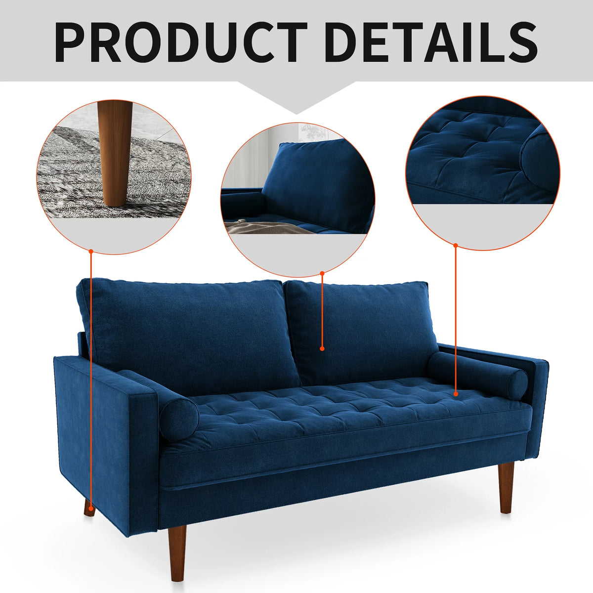 Blue Sleeper Sofa Sectional Couch E9581