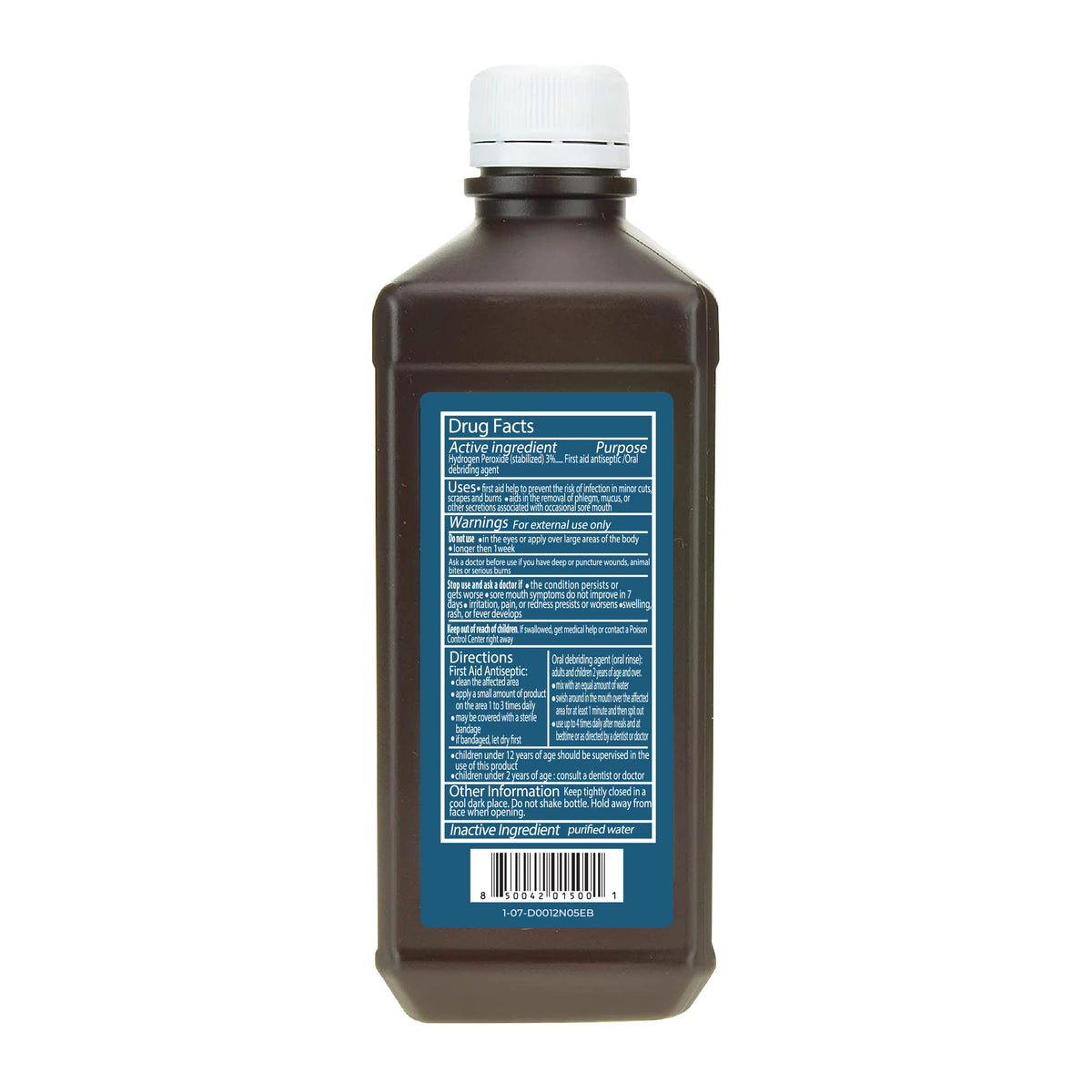 Hydrogen Peroxide First Aid Antiseptic 3% USP 32 oz U310556
