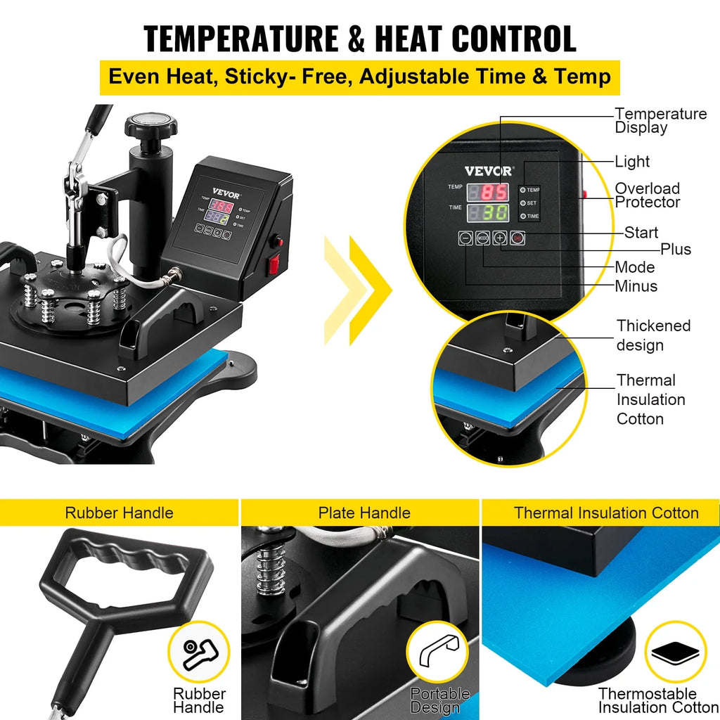 12X10 inch 650W Swing Away Heat Press Machine W509763