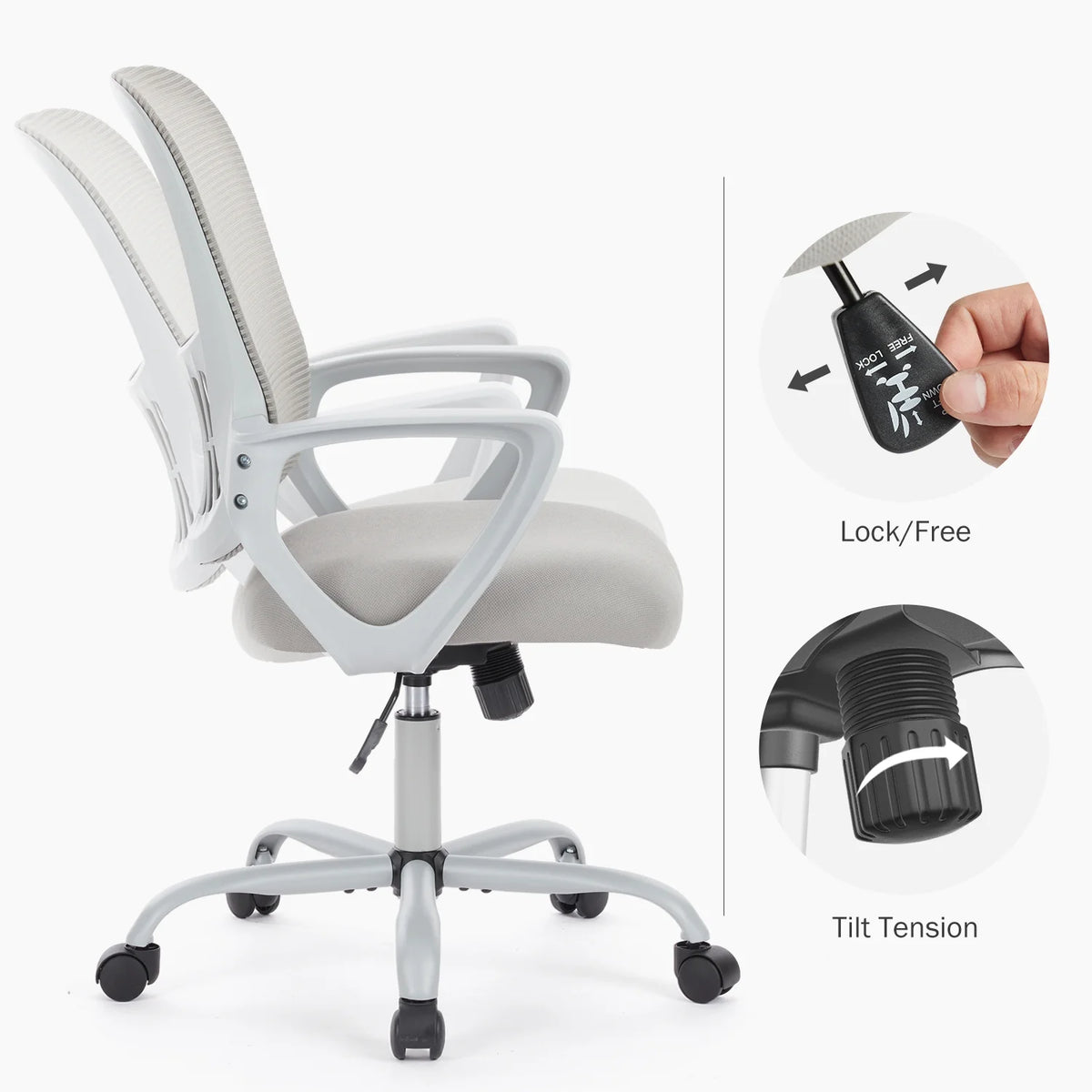 Ergonomic Mesh Office Chair with Lumbar Support N75408